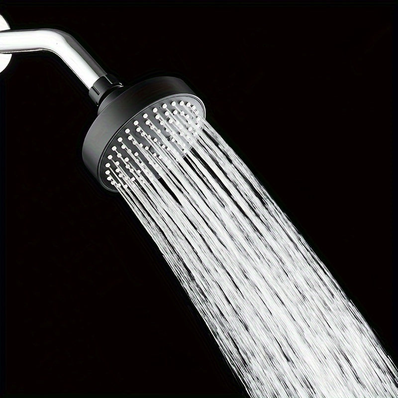 Round Rainfall Shower Head Wall Mount High-Pressure Plastic