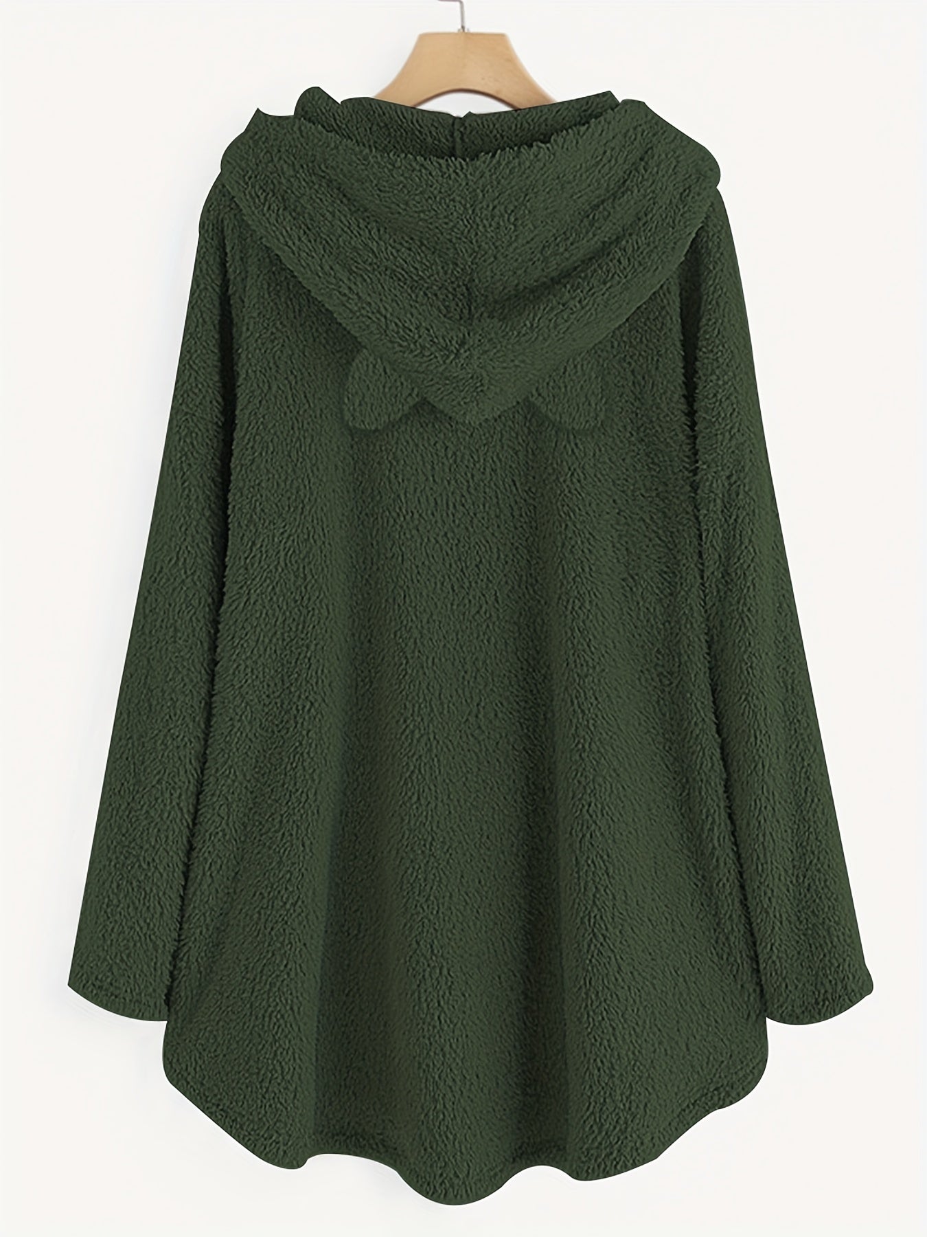 Plus Size Women's Fleece Hoodie Sweatshirt with Pockets and Long Sleeves