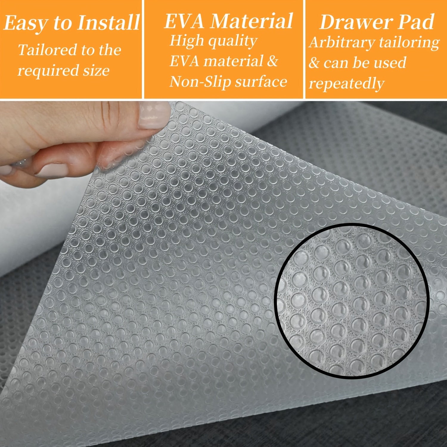 Forro de cajón impermeable y antideslizante EVA para cocina, armario y zapatero, duradero y cortable