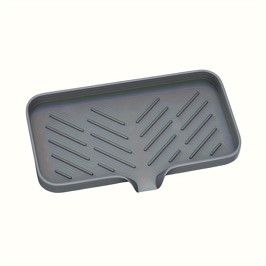 Organizador de jabón de silicona con bandeja de almacenamiento y soporte dispensador para lavabo del baño