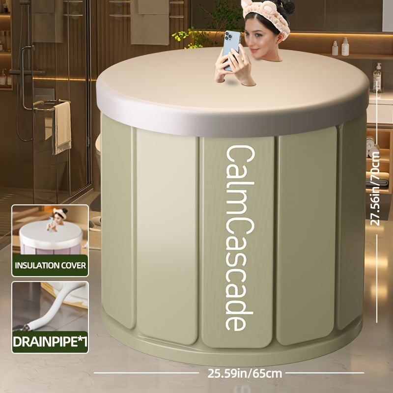 Portable Foldable Bathtub with Insulation for Home and Pool Use