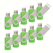 10 ta USB 2.0 flesh drayvlar 4GB 8GB 16GB 32GB 64GB aylanadigan LED indikator bilan