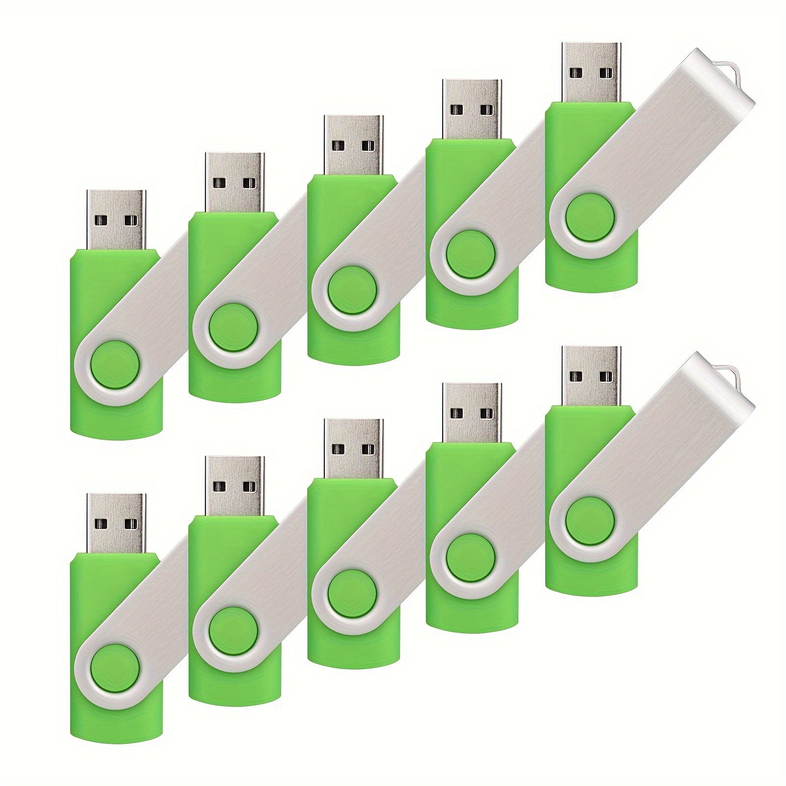 10 ta USB 2.0 flesh drayvlar 4GB 8GB 16GB 32GB 64GB aylanadigan LED indikator bilan