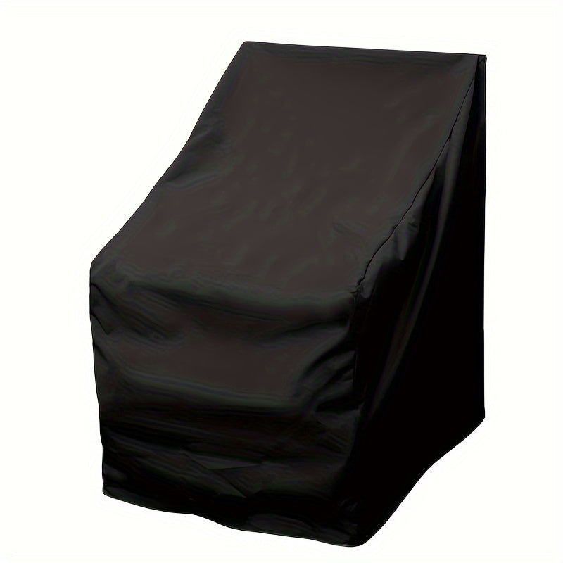 Heavy-Duty Waterproof Patio Chair Cover Black 210D Oxford Wind UV Resistant