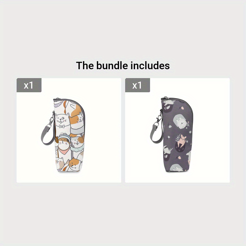 Bolsa aislante para botellas para mamás que mantiene la leche y el agua calientes, portátil