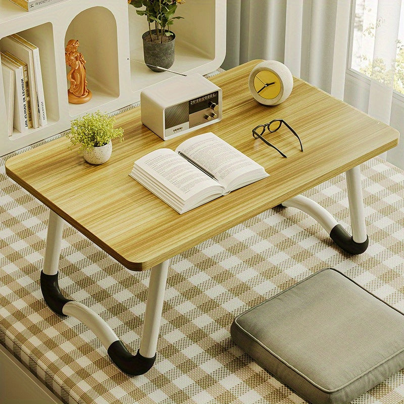 Foldable Laptop Desk with Sturdy Fiberboard Material and Spacious Desktop for Dorms and Study