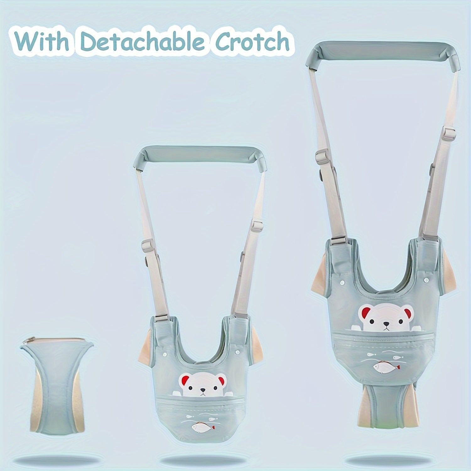 Adjustable Safety Harness Strap Rope with Removable Crotch Protector for Walking Assistance