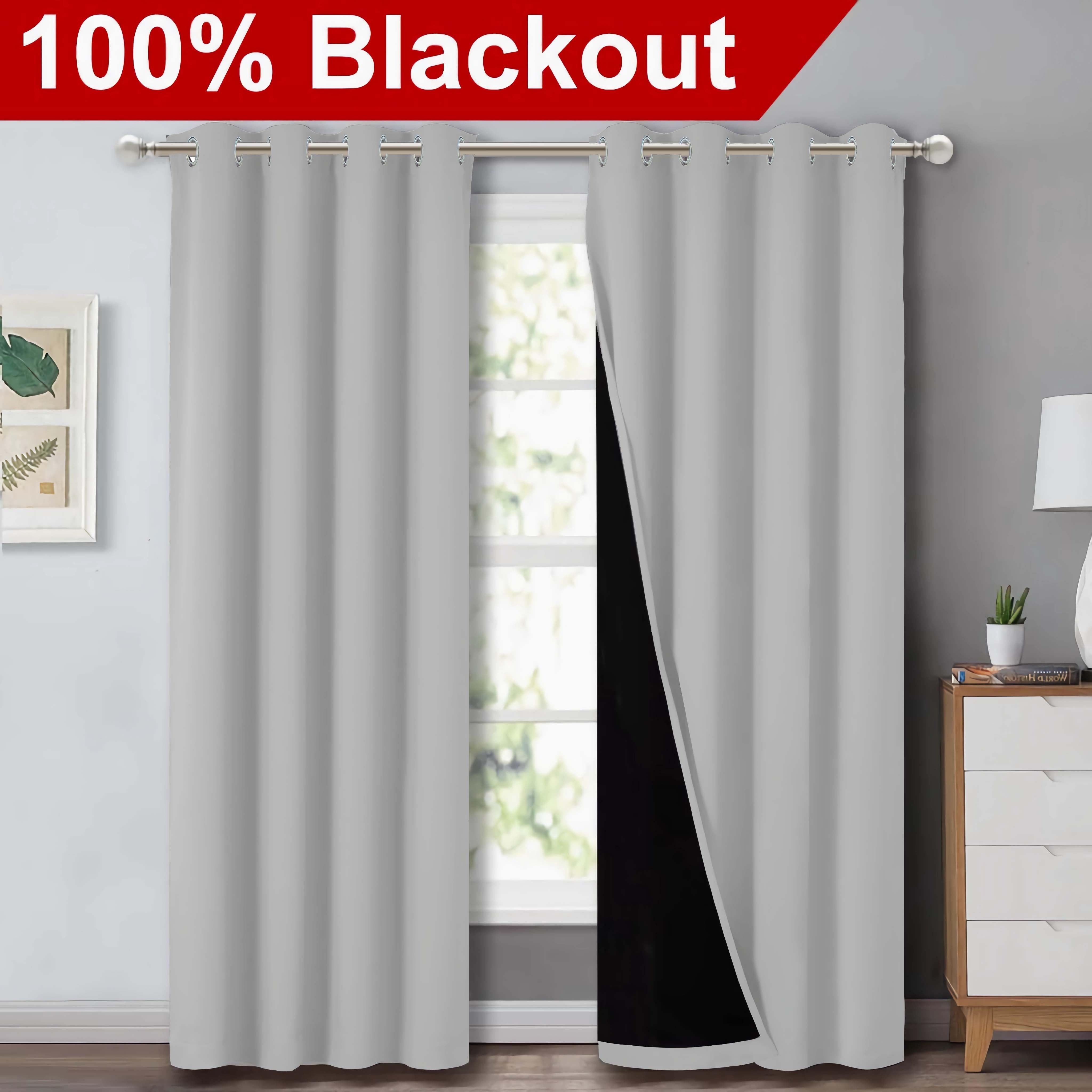 Blackout Curtains for Living Rooms and Bedrooms, Light-Blocking, Thermal Insulated