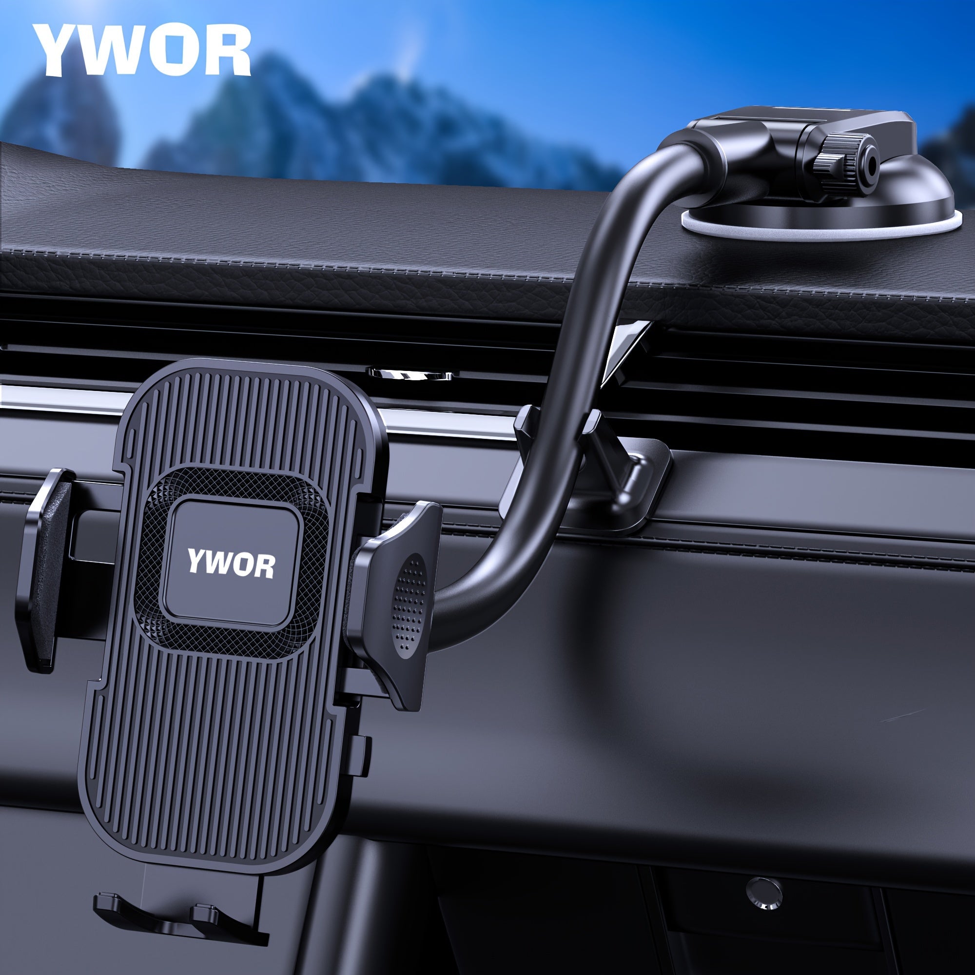 Universal Gooseneck Truck Mobile Phone Holder Aluminum Alloy Adjustable Navigation Mount