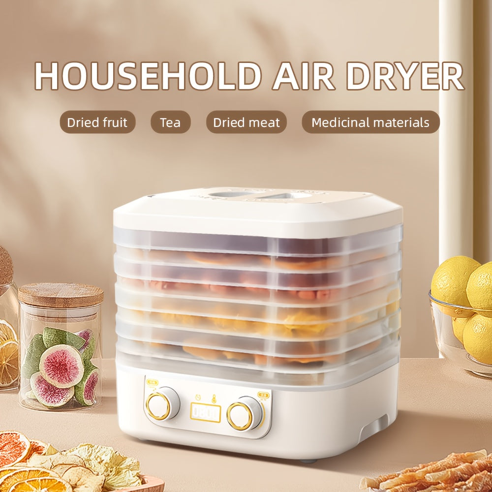 220V Evropa Standart Plugi, Energiya Tejamkor 4-Qavatli Havo Quruqchisi, Oziq-ovqat Quritish uchun, Moslashuvchan Harorat Boshqaruvi, Oshxona uchun Zarur