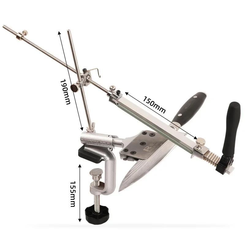 Juego de herramientas de afilado manual de aleación de aluminio con base antideslizante y ángulo ajustable