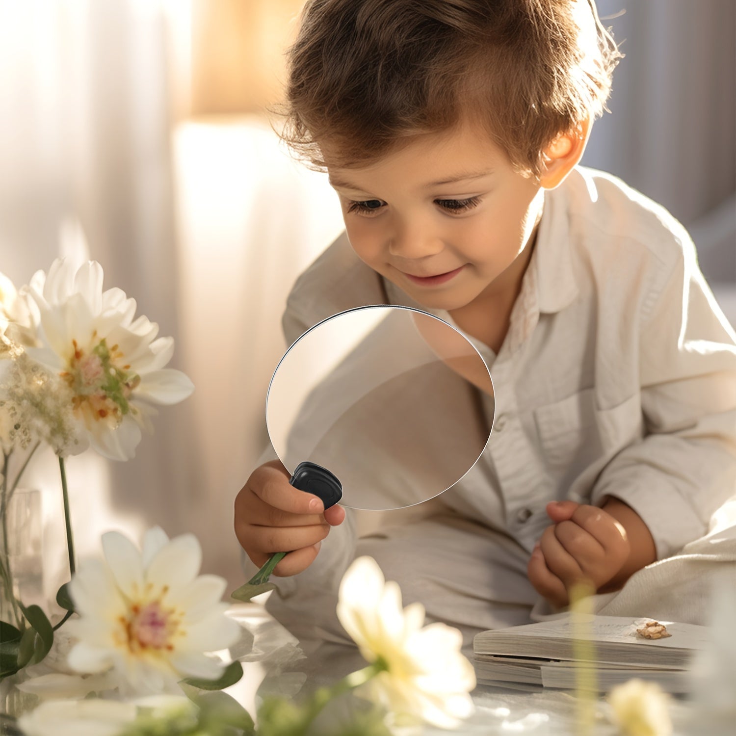 5X kattalashtiruvchi shisha, 13.0 sm linzasi va qo'lni bo'sh qo'yish uchun sozlanadigan bo'yin tasmasi bilan, o'qish, tikish, qo'l san'atlari va kross tikish kabi faoliyatlar uchun mukammal, keksa insonlar uchun. Batareya talab qilinmaydi.