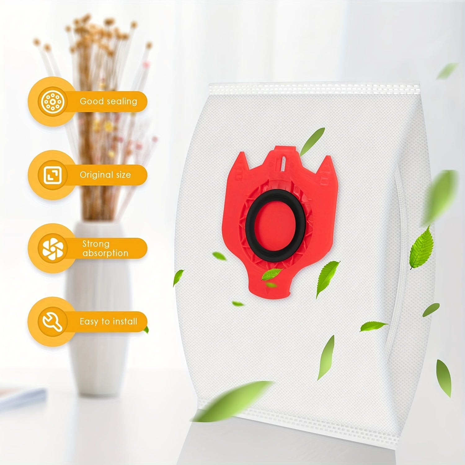 Set of 20 Polycarbonate Vacuum Bags for Canister Vacuums Compatible with AirClean 3D Efficiency Models