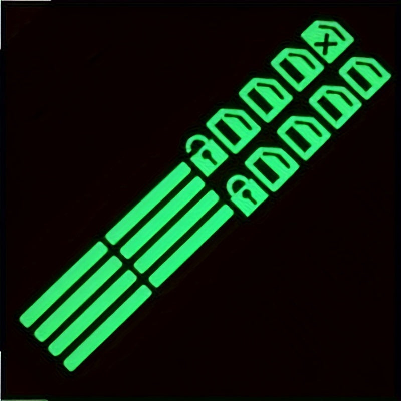 18pcs Luminous Car Stickers Self-Adhesive Night Vision Window Decals