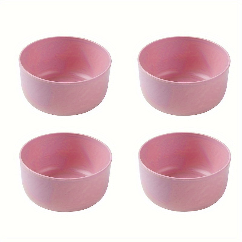 4-Piece Plastic Tableware Set Reusable Bowls for Dining, Camping, Picnic