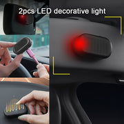 2PCS Solar Car Anti-Theft LED Lights Indoor Decorative Indicator Lights