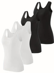 Plus Size Women’s Soft Stretchy Tank Tops Casual Sleeveless Shirts for Running Yoga