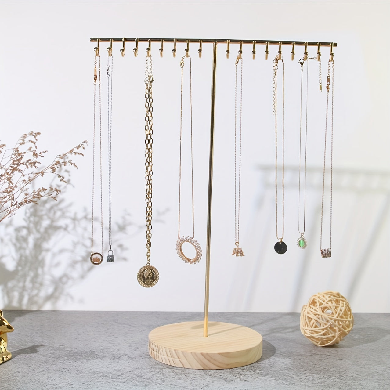 Jewelry Display Rack for Necklaces Household Storage Organizer with Simple Design