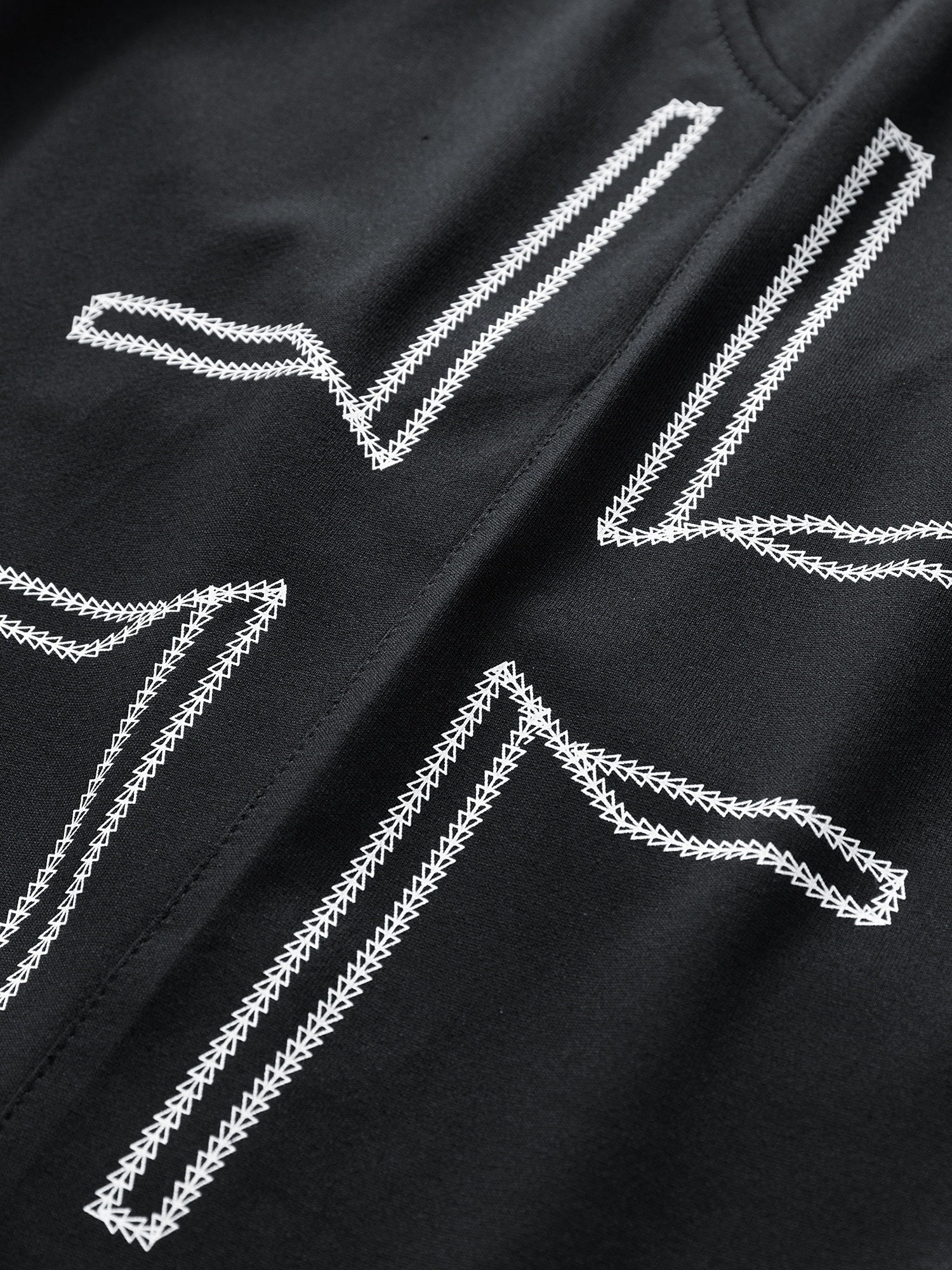 Men's Casual Outfit Geometric Line Pattern T-Shirt and Drawstring Jogger Pants