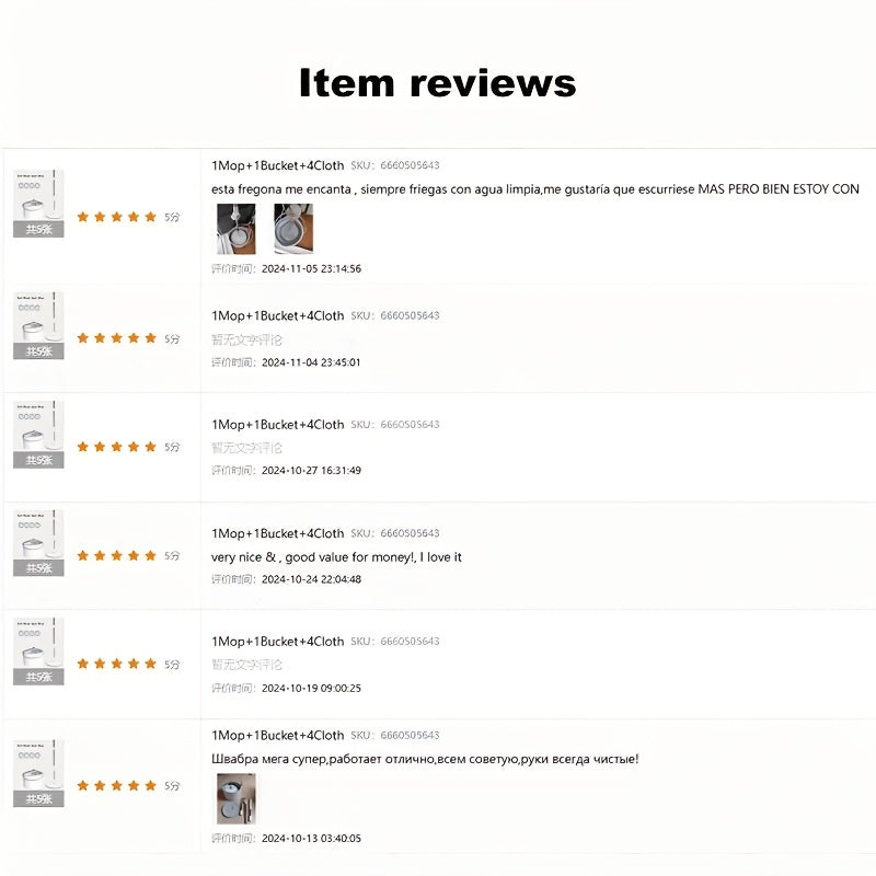 Spin Mop and Bucket System with Long Handle for Wet and Dry Floor Cleaning