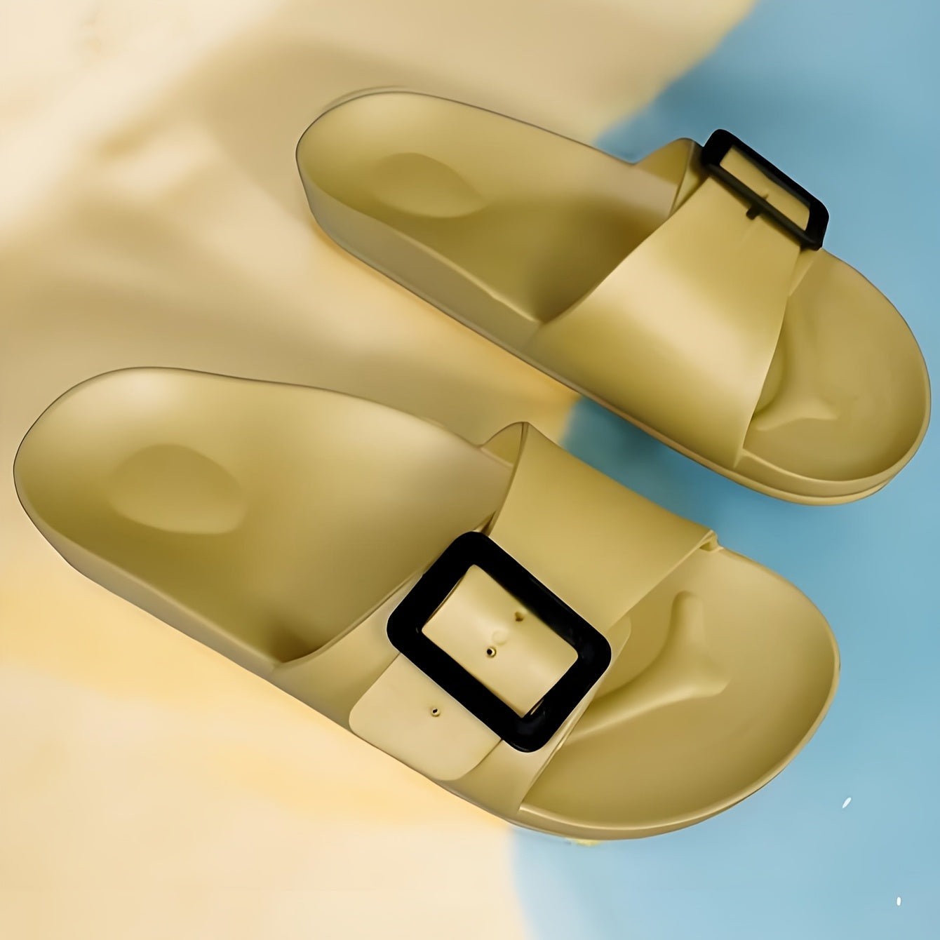 Unisex EVA Slides Lightweight Soft Sole Adjustable Buckle Non-slip Plus Size