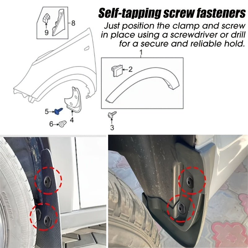 Kit de tornillos autoperforantes de metal para coche, espaciadores en forma de U para reparación de autos y motocicletas