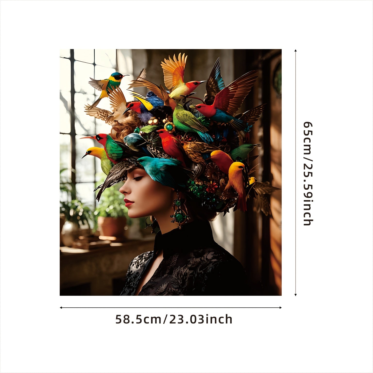 Floral Bird Crown Dishwasher Door Decal PVC No Battery Needed Home Decor Gift