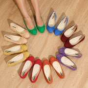 Women's Slip-On Bow Casual Shoes Soft Fabric Cushioned Insole All-Day Comfort