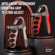 Adjustable Resistance Grip Strength Trainer for Hand Exercise and Flexibility Red Grey
