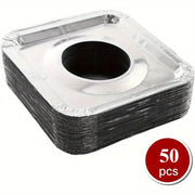Heavy-Duty Aluminum Foil Stove Burner Covers Pack of 10 30 50 Square Disposable Gas Liners 21.59cm