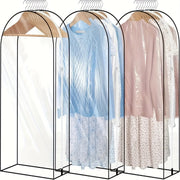 Yopiq plastik kiyim sumkasi, zip bilan, kostyumlar, palto, kiyingan va ko'ylaklar uchun