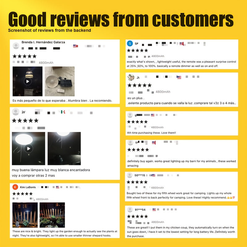 Conjunto de lámpara de techo solar con control remoto, brillo ajustable, temporizador, exterior e interior, luz blanca cálida LED