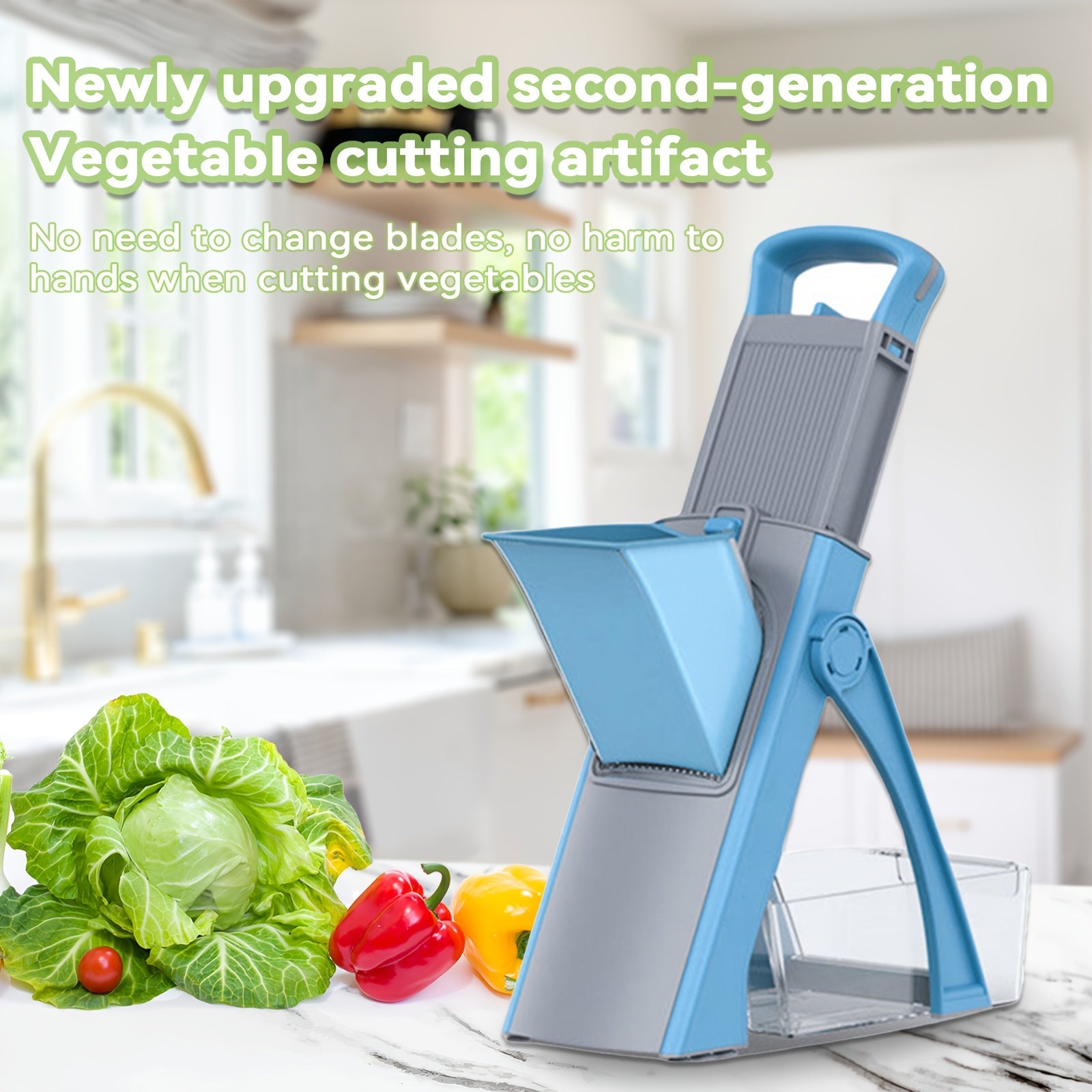 Vegetable Chopper Manual Slicer with Detachable Container for Fruits and Vegetables