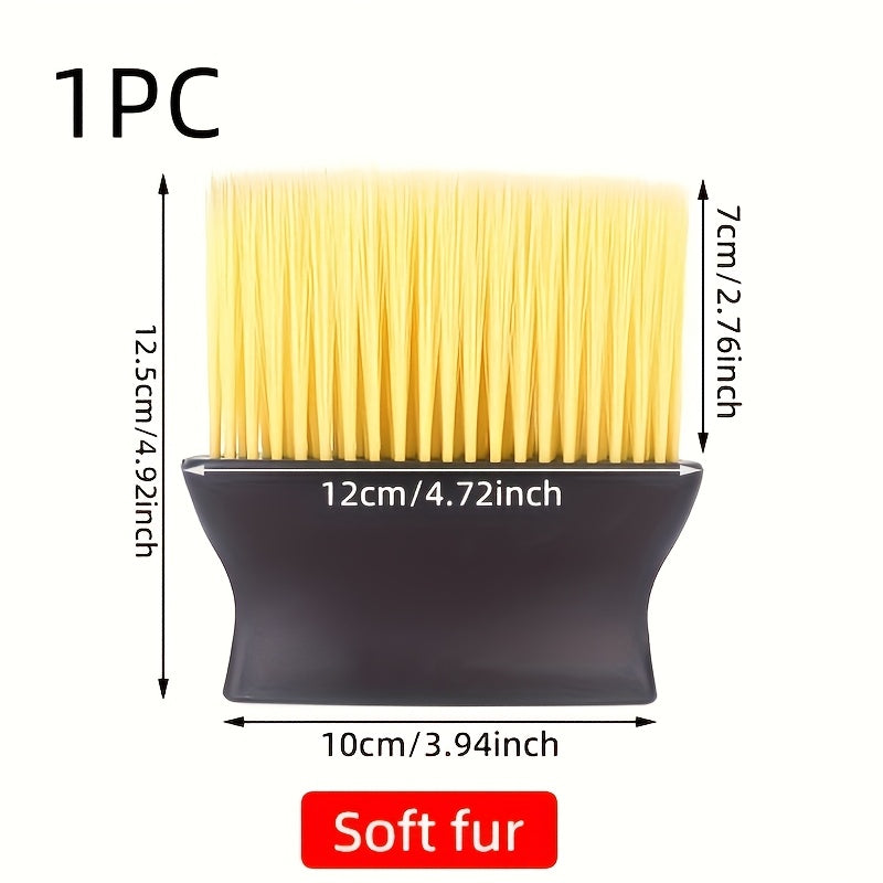 Cepillo de limpieza interior de coche de doble cabeza, cerdas duras negras y suaves amarillas