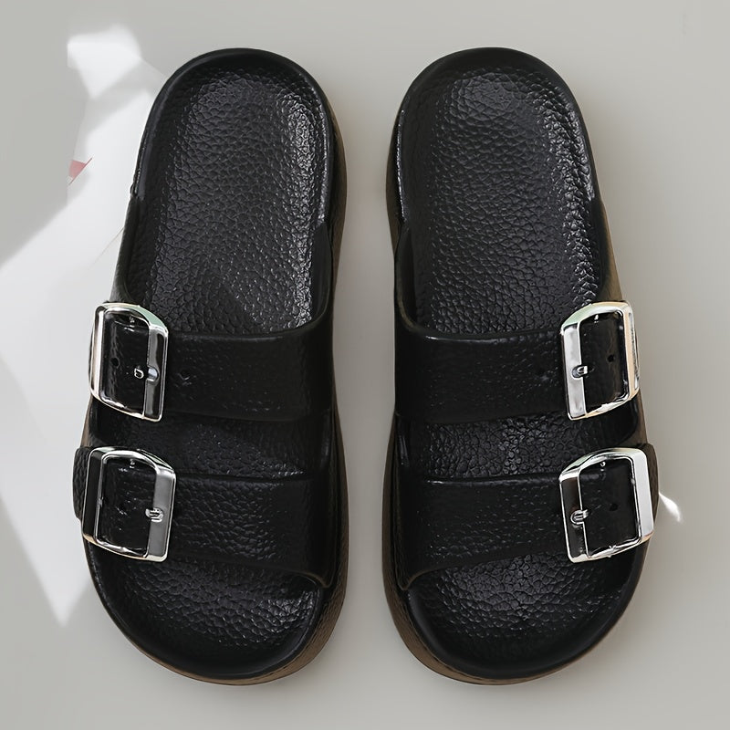 Women's Retro Faux Leather Loafers with Chunky Heels and Soft Sole