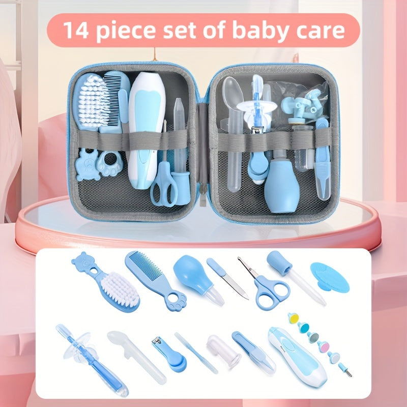 Kids' 14-Piece Grooming and Health Care Kit for Boys and Girls Pink or Blue