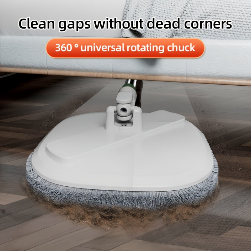 Комплект для уборки «всё в одном» с белой и зелёной шваброй и ведром, 3 запасных насадки