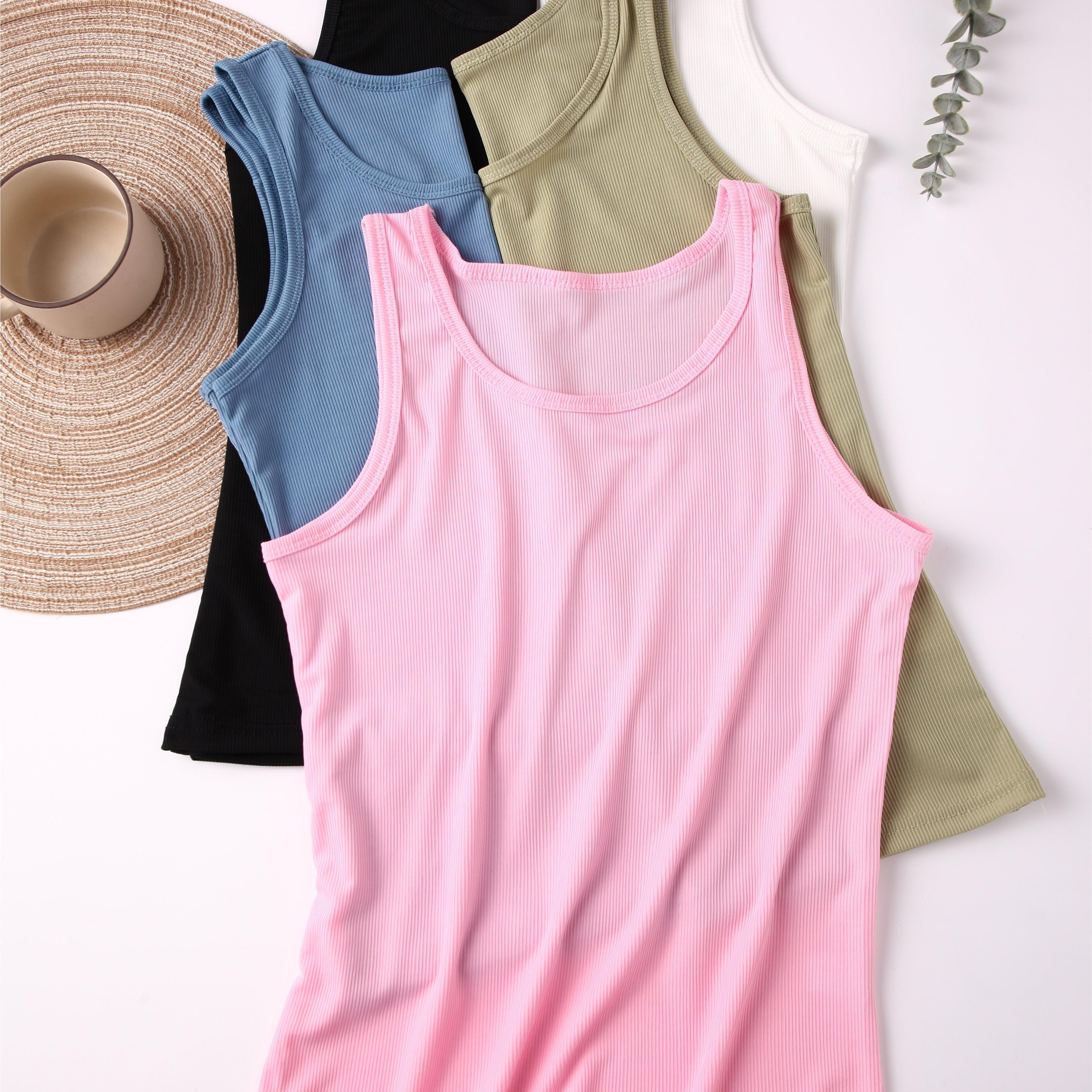 Women's Plus Size Lounge Tank Top Solid Round Neck Sleepwear