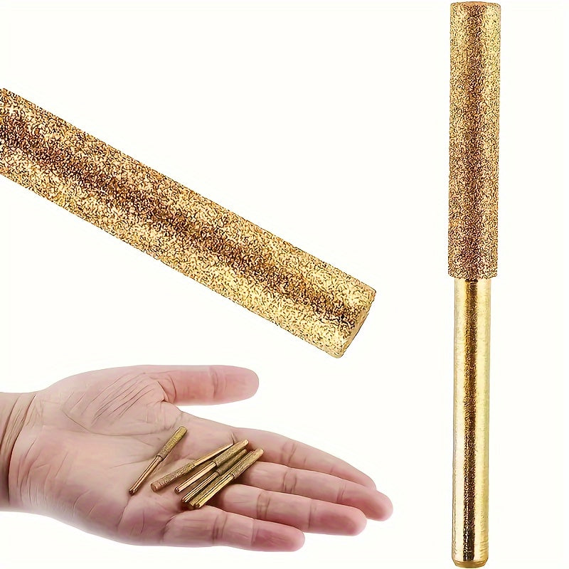 10-Donali olmosli zanjirli kesgichni silliqlash uchun to'plam, titan qoplangan korund tishlari bilan yog'och, metall, shisha uchun