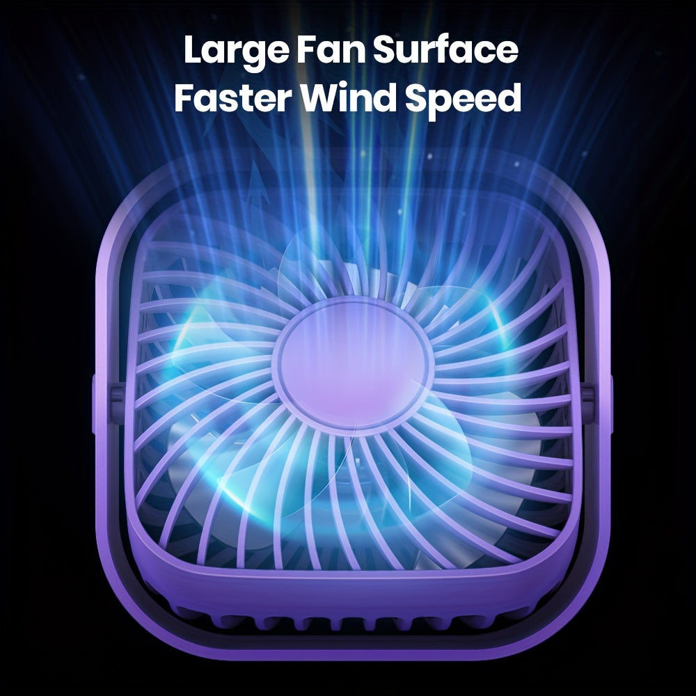 Mini USB Desk Fan Personal Portable Quiet Brushless Motor 4ft Cable