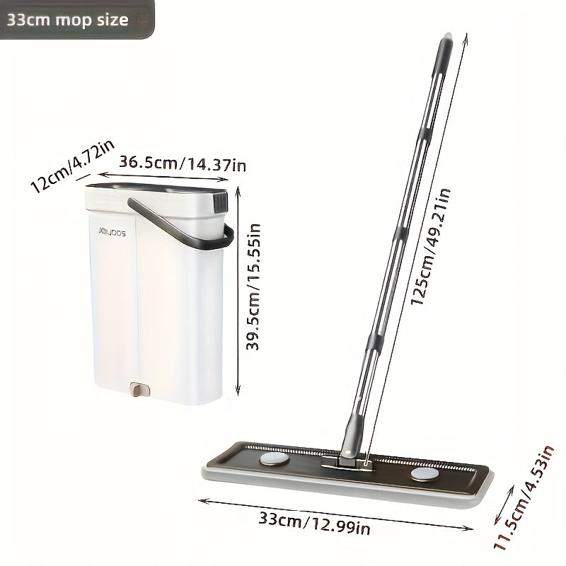 Uy va avtomobilni tozalash uchun zanglamaydigan po'latdan yasalgan tutqichli tekis mop va kashlak to'plami