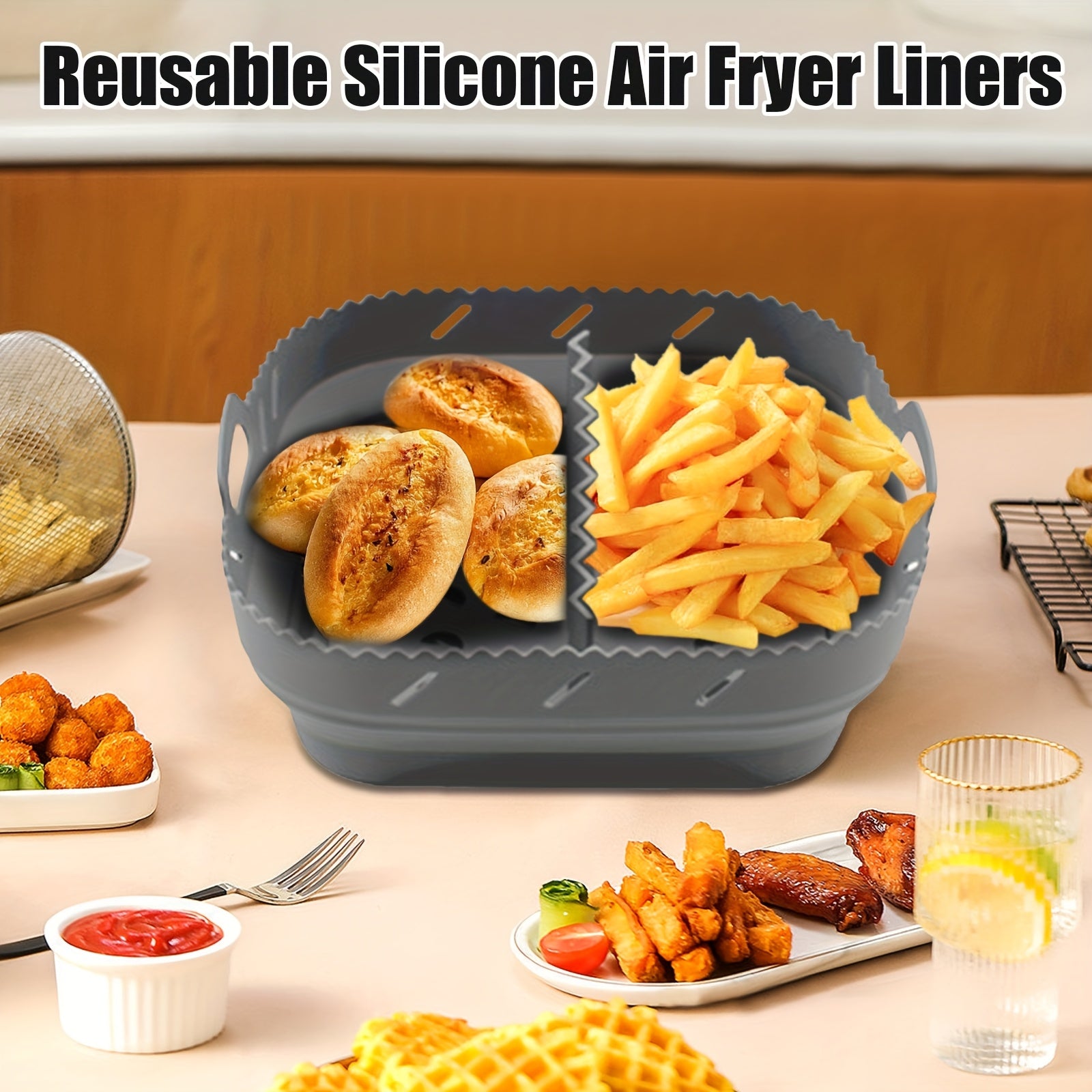 8,5-дюймовая силиконовая противень для выпечки с антипригарным покрытием, устойчивое к высоким температурам, легко очищается, кухонное выпекание