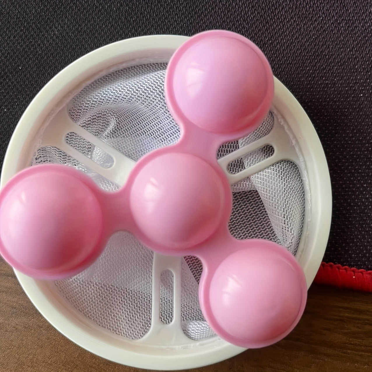 Qayta ishlatiladigan kir yuvish tarmog'i sumkasi, it va mushuk tuklari va changni olib tashlash uchun, to'qima filtri, binafsha rangli naylon