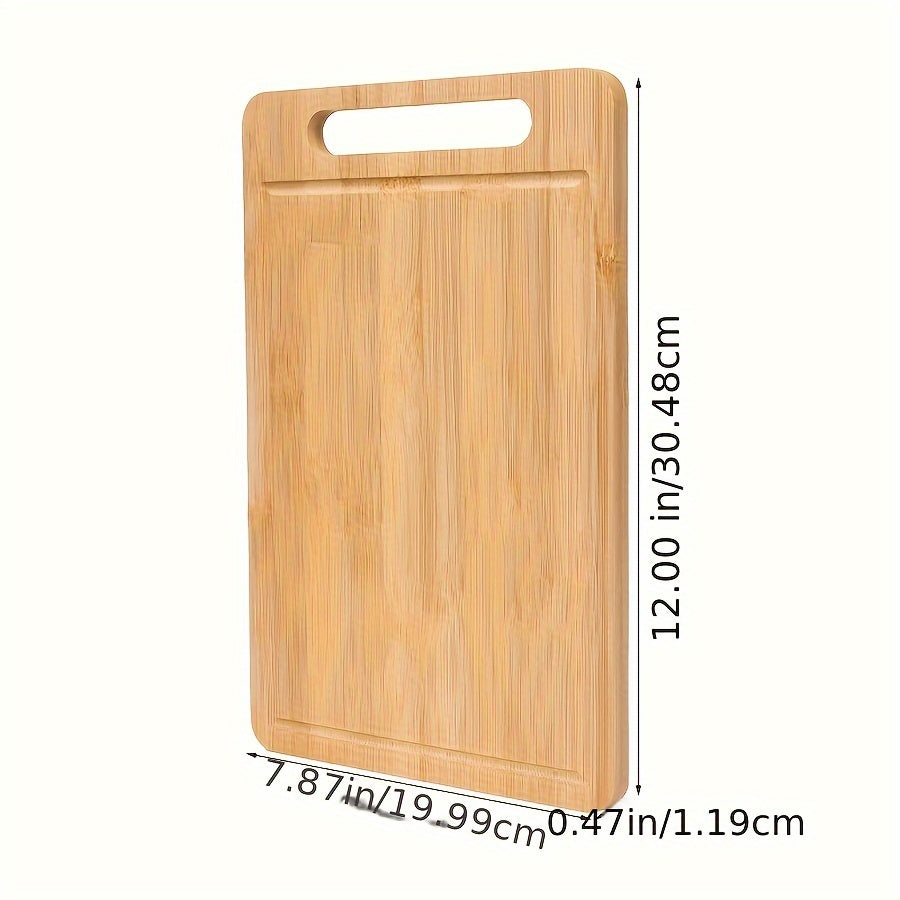 3-Piece Bamboo Cutting Board Set with Juice Groove, Knife-Friendly, Durable