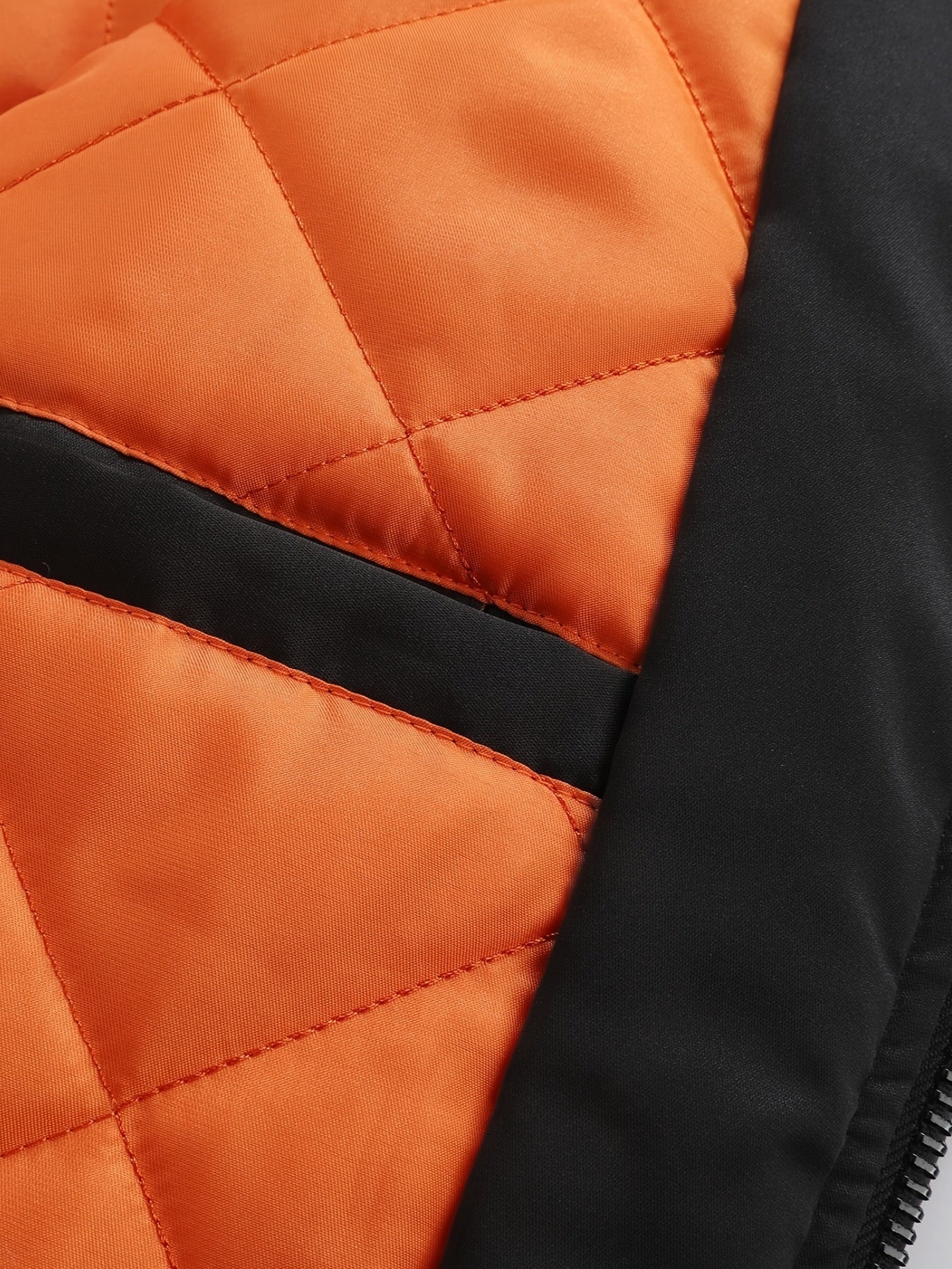 Men's Plus Size Bomber Jacket Solid Color Polyester Preppy Baseball Collar Zipper Regular Fit