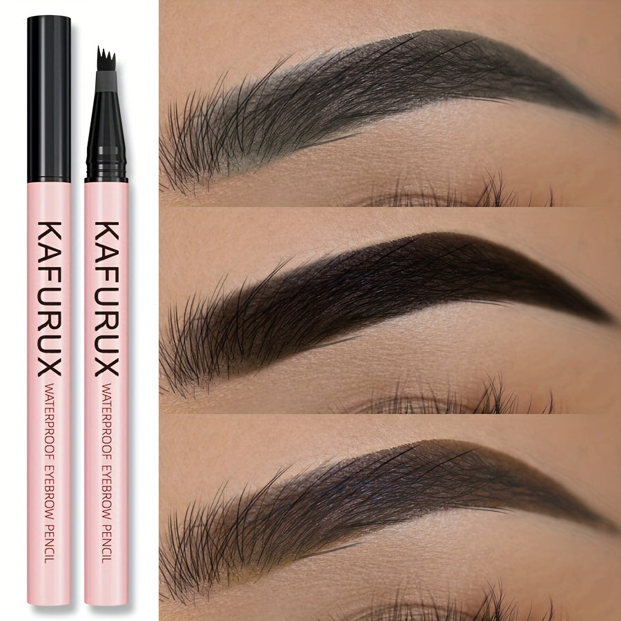 Waterproof Eyebrow Pencil with 4-Split Head for All Skin Types Beginners