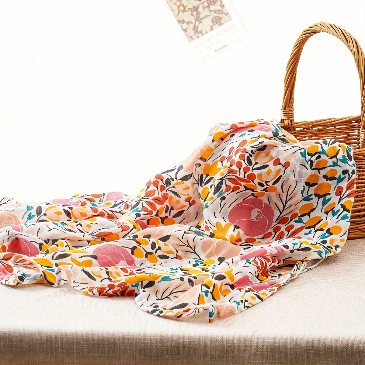 Manta de muselina para bebé 1 pieza, versátil, para primavera y verano, envoltorio de recepción para recién nacido