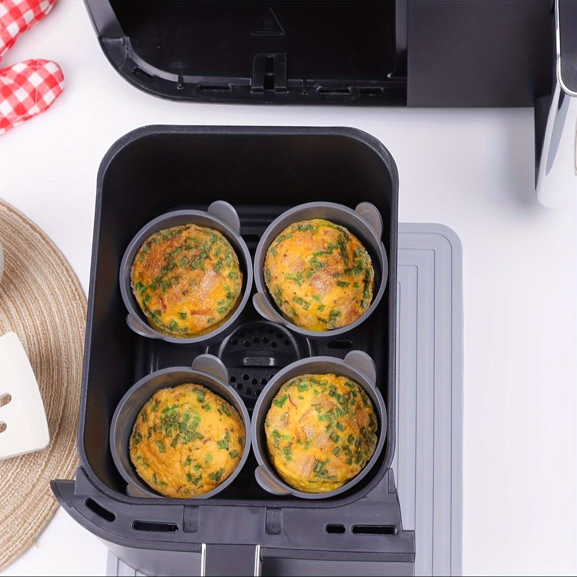 Silicone Egg Cooker Mold Set of 4 for Air Fryer Non-Stick Durable