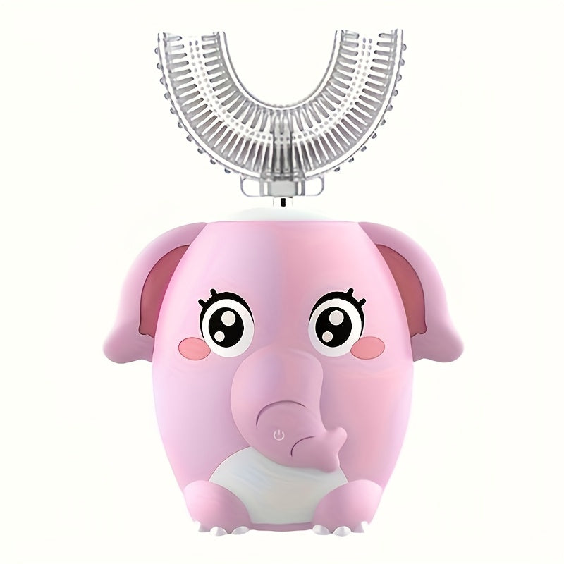 Youngsters U-Shaped Electric Toothbrush Compact Rechargeable Cartoon Design