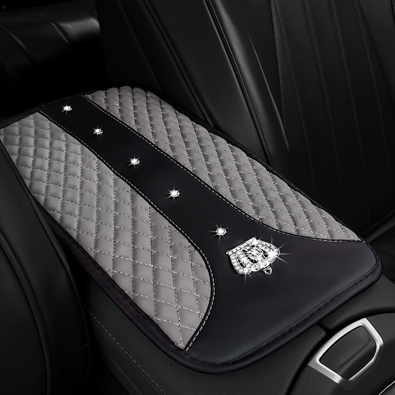 Universal avtomobil o'rindiq tutqichining qopqog'i rhinestone charm bilan, charm bilan, sirg'almas, chidamli, erkaklar va ayollar uchun